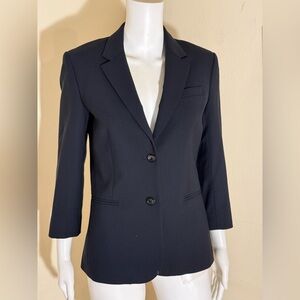 The Row Black 3/4 Sleeve Blazer Jacket Sz 6